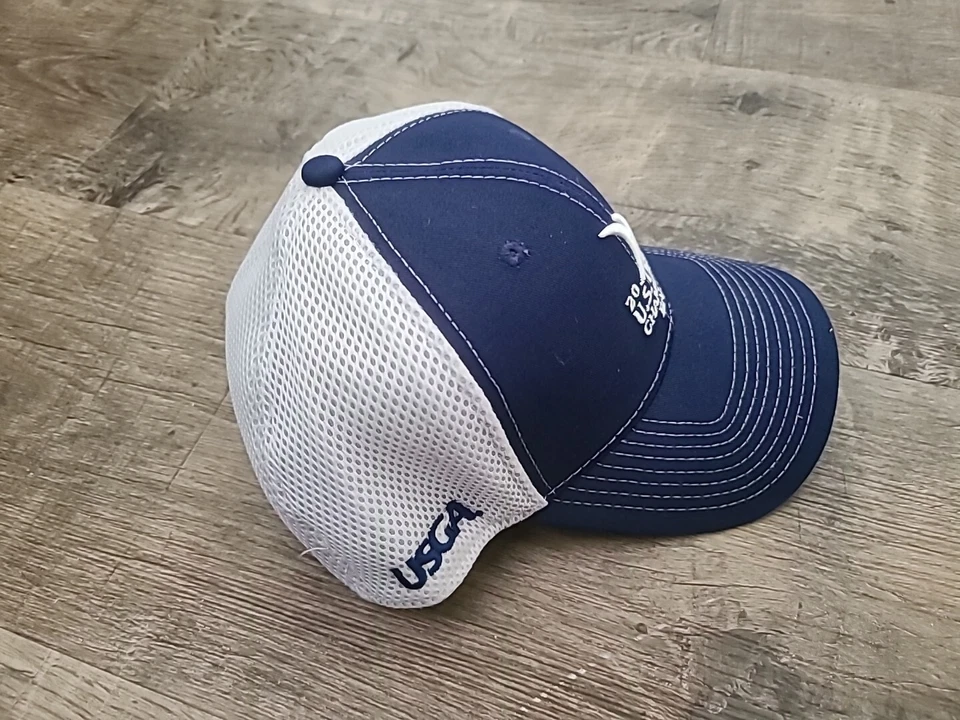 2015 New Era Pga US Open Chambers Bay 39thirty Blue Wht Mesh cap Flexfit Hat M/L - Image 4 of 4