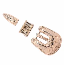 Rope Edge and Gold Tone Hatband Buckle Set 1/4" 1694-00 by Stecksstore