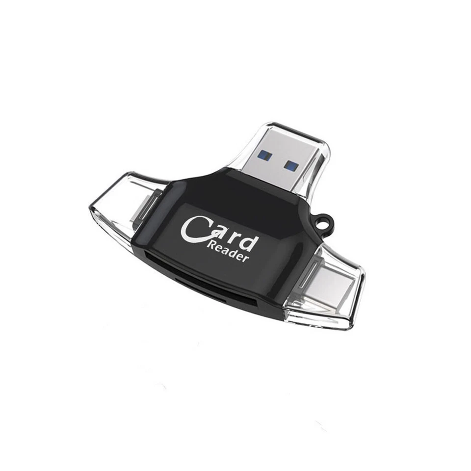 4-in-1 SD/TF Card Reader Micro SD USB 2.0 OTG Adapter For iPhone 13 Pro Max Mini - Image 4 of 4