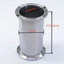 2"Tri Clampx51mm OD Pipe Sanitary Spool Tube Length 100mm(4") SS304 Pipe Fitting