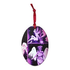 Wooden ornaments fairy fairies faerie magick purple pagan witch witchcraft