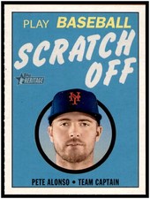 2020 Topps Heritage #15 Pete Alonso 1971 Topps Baseball Scratch-Offs