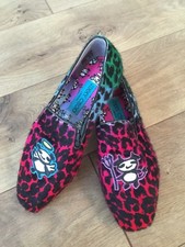 New Jimmy Choo Rob Pruitt Collection Leopard Calf Hair Loafers Shoes Sz 34 850