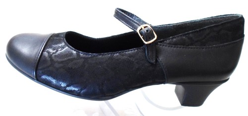 SAS Shoes Women's Isabel Black Snake Mary Jane Pumps, Heels, Size 7 M - Picture 2 of 10