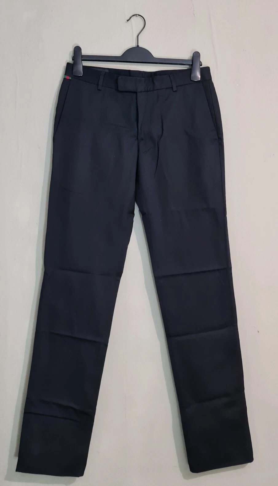Pantaloni chino Gucci College cotone nero taglia 29" vita prezzo consigliato £ 410