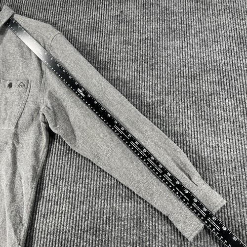 Wolverine Mens Shirt Large Gray Long Sleeve Heavyweight Button Up Shacket - Picture 15 of 16