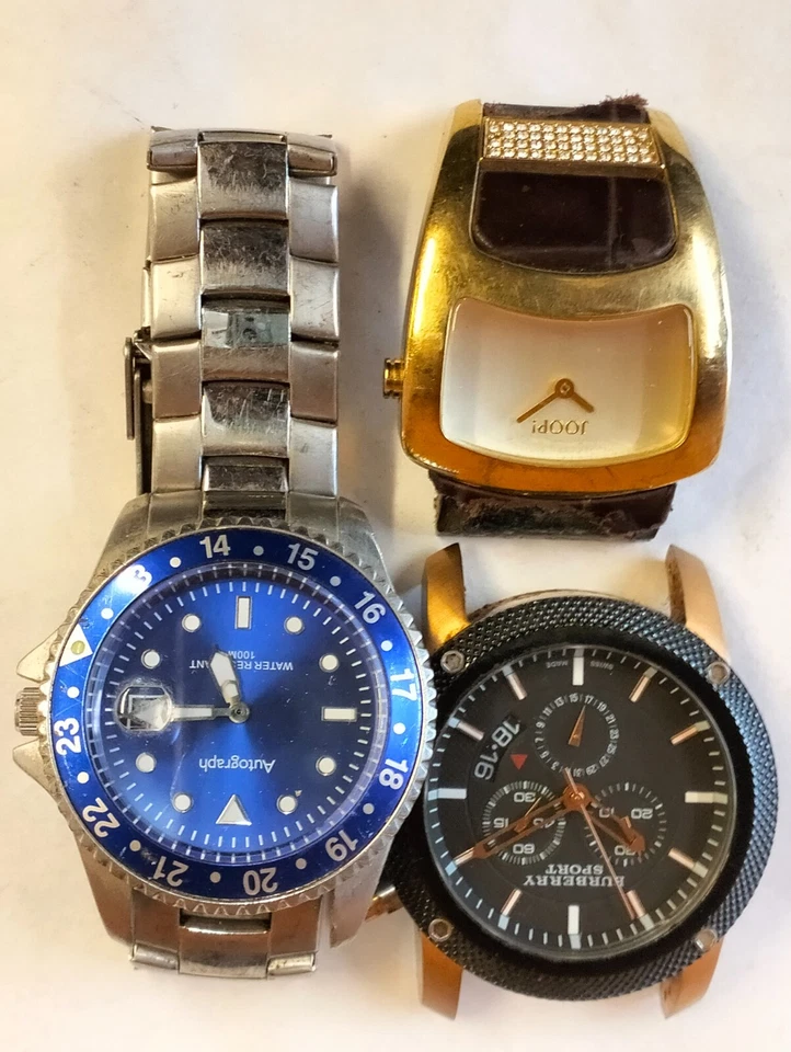 JOOP! QUARTZ 3 PIECE MIX LOTS & 2 OTHER MEN'S & WOMEN'S NOT WORKING PART PURPOSE - Image 2 of 4