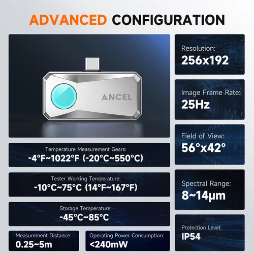 Thermal Imaging Camera IR Resolution 256X192 25Hz Frame Rate Android USB-Type-C - Picture 3 of 19