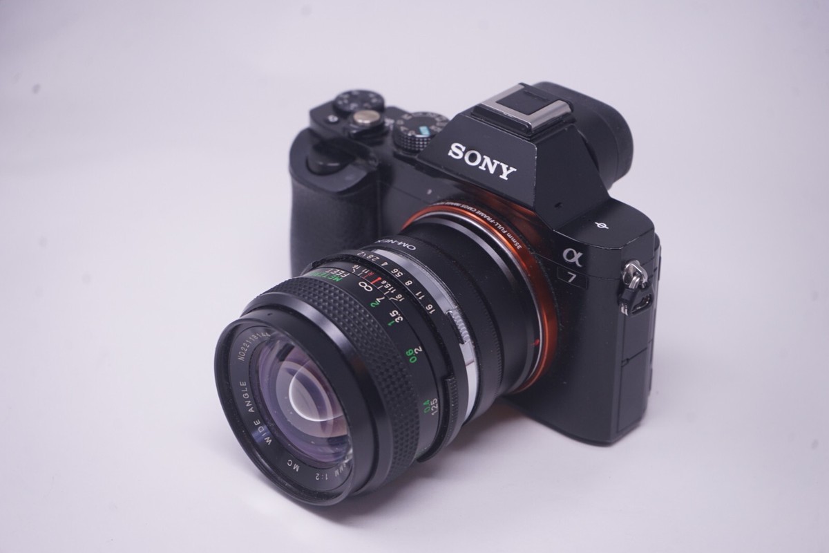 SONY E MOUNT ADAPTED 28MM F/2 Vivitar WIDE PRIME LENS ALL A7 NEX,A6000