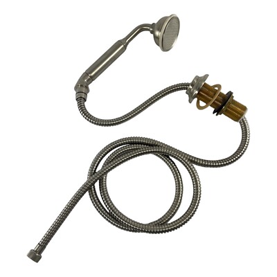 THG Paris Rim mounted stylized hand shower 2m hose angle rest Brushed Nickel