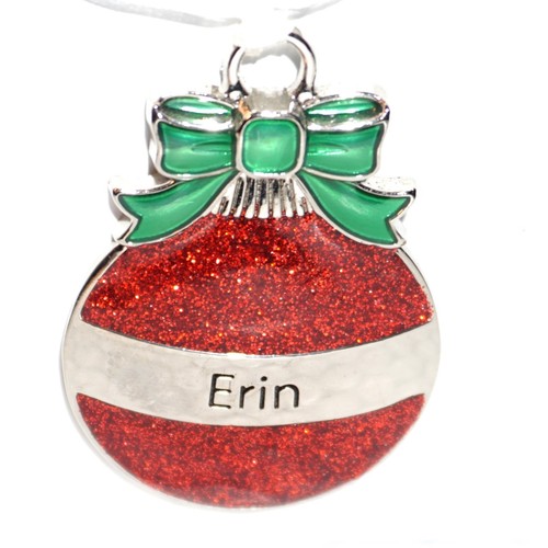 Ganz Metal Christmas Ornament Ball Red Personalized Pick Name Collectible NWT JB - Picture 30 of 72