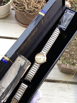 Vintage Yves Saint Laurent Dual Toned Ladies Watch with Gilt Vintage Yves Saint Laurent Dual Toned Ladies Watch with Gilt
