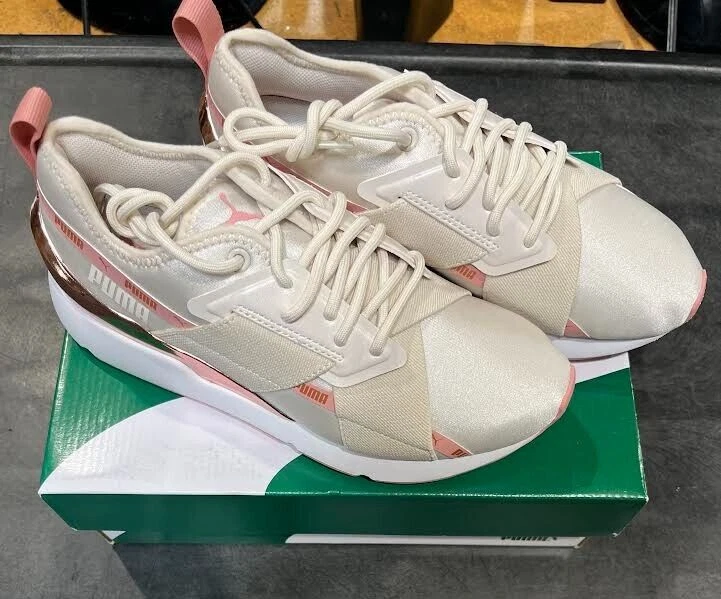 PUMA Muse X 2 Metallic Sneakers Wn s 370838 03 Parchment Rose