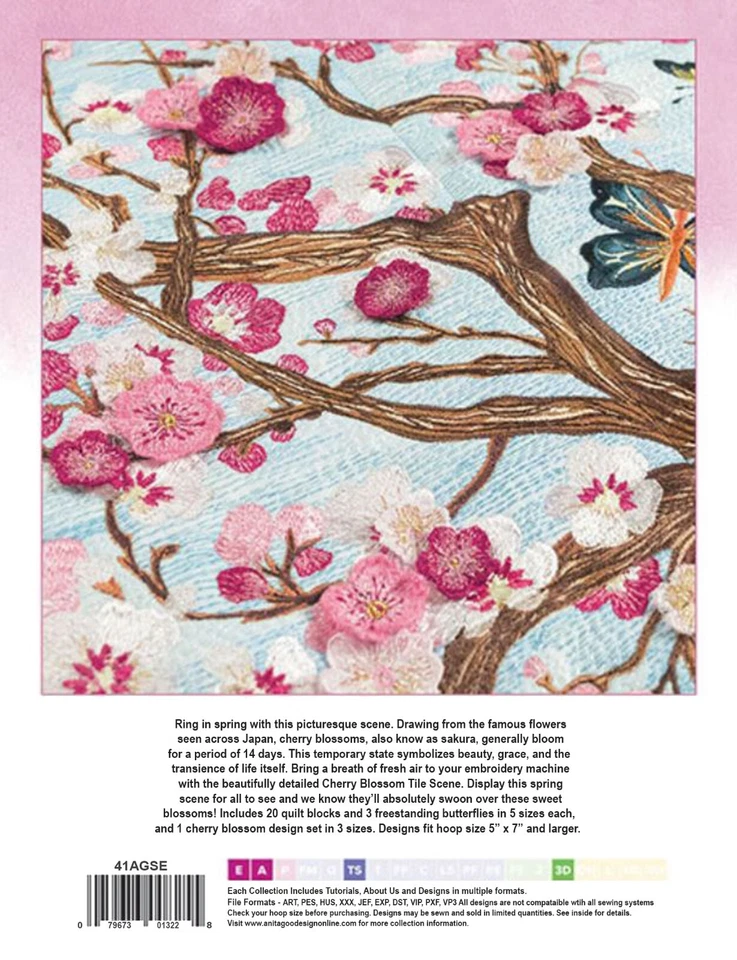 Cherry Blossom Tile Scene SE  - Anita Goodesign - Image 2 of 4