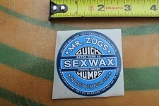 Mr Zogs Surf Wax Paper Blue Original Surfboards SW1 Vintage Surfing STICKER