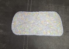 Beautiful Vtg Beaded Eye Glasses Case Satin Sleeve Hong Kong