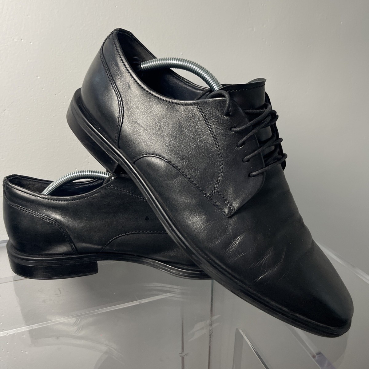 Cole Haan Grand OS Black Leather Lace Up Dress Oxfords Shoes  display picture 1