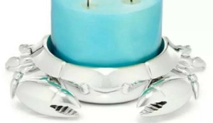 Details About Bath Body Works White Barn Silver Crab 3 Wick Candle Holder Limited Edition