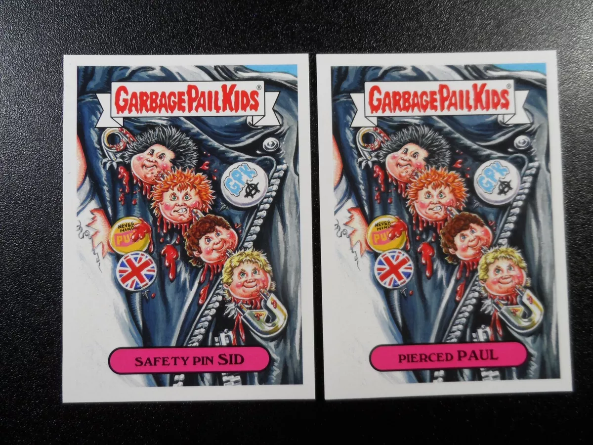 Sex Pistols Johnny Rotten Sid Vicious 2 Card Set Garbage Pail Kids