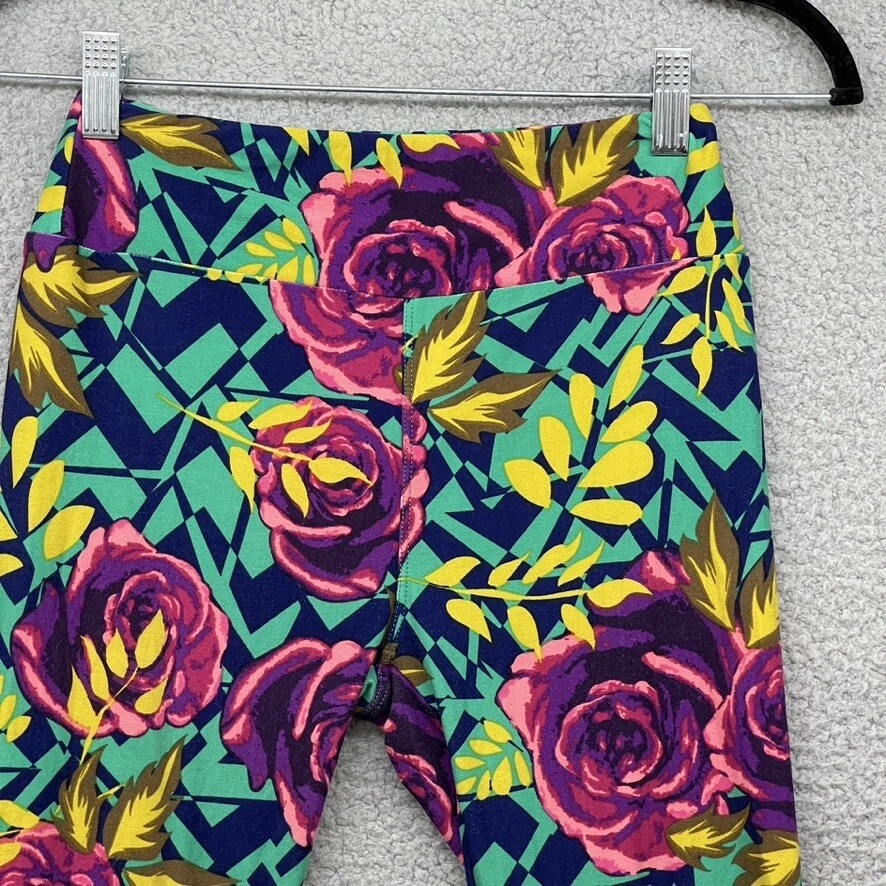 Legging Lularoe Mujer Multicolor Floral Elastizado Cintura Elástica Poliéster Talla Única Foto 2 de 4
