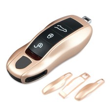 Neodymium Gold Key Fob Cover Compatible with Porsche Key Shell Key Fob Shell ...