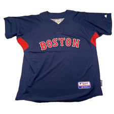 Vintage Boston Red Sox Majestic Baseball Jersey Mens Large Blue Cool Base MLB
