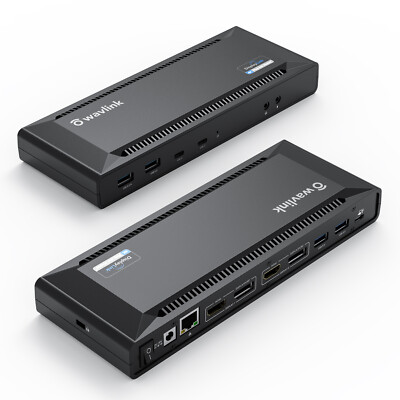 WAVLINK USB-C Dual 4K/5K Docking Station 100W PD for Thunderbolt 3 Windows/Mac