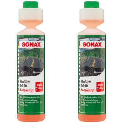 2 x SONAX KlarSicht 1:100 Konzentrat 250ml Wischwasserzusatz Scheibenreiniger