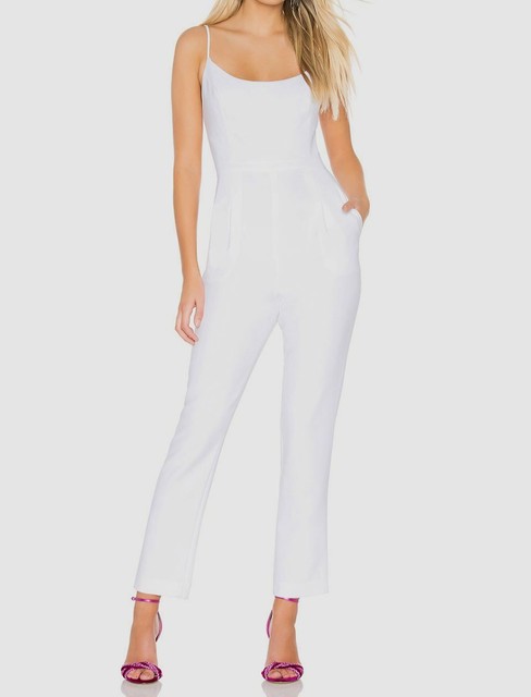 white sleeveless romper