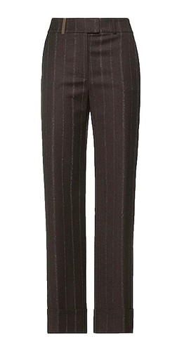 Chaps wool dress pants women Sz 14 straight leg pin-stripe black
