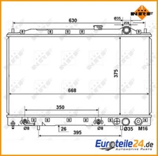 Radiator, Engine Cooling NRF 53274 for Mitsubishi Space Wagon