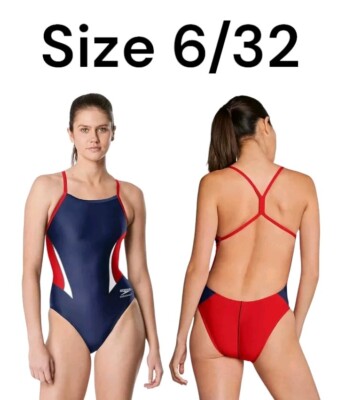 Speedo Women's Swimsuit Piece Endurance The One Solid Team Colors SNA NAVY/ RED