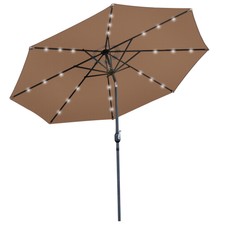 Patio Umbrella Table Market 7 Ft Solar Powered 24 Led Lighted Umbrellas Yellow For Sale Online