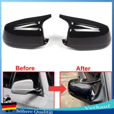 Spiegelkappen zum Austausch Sport Optik Schwarz Kappen Für BMW 5er F10 F11 10-13
