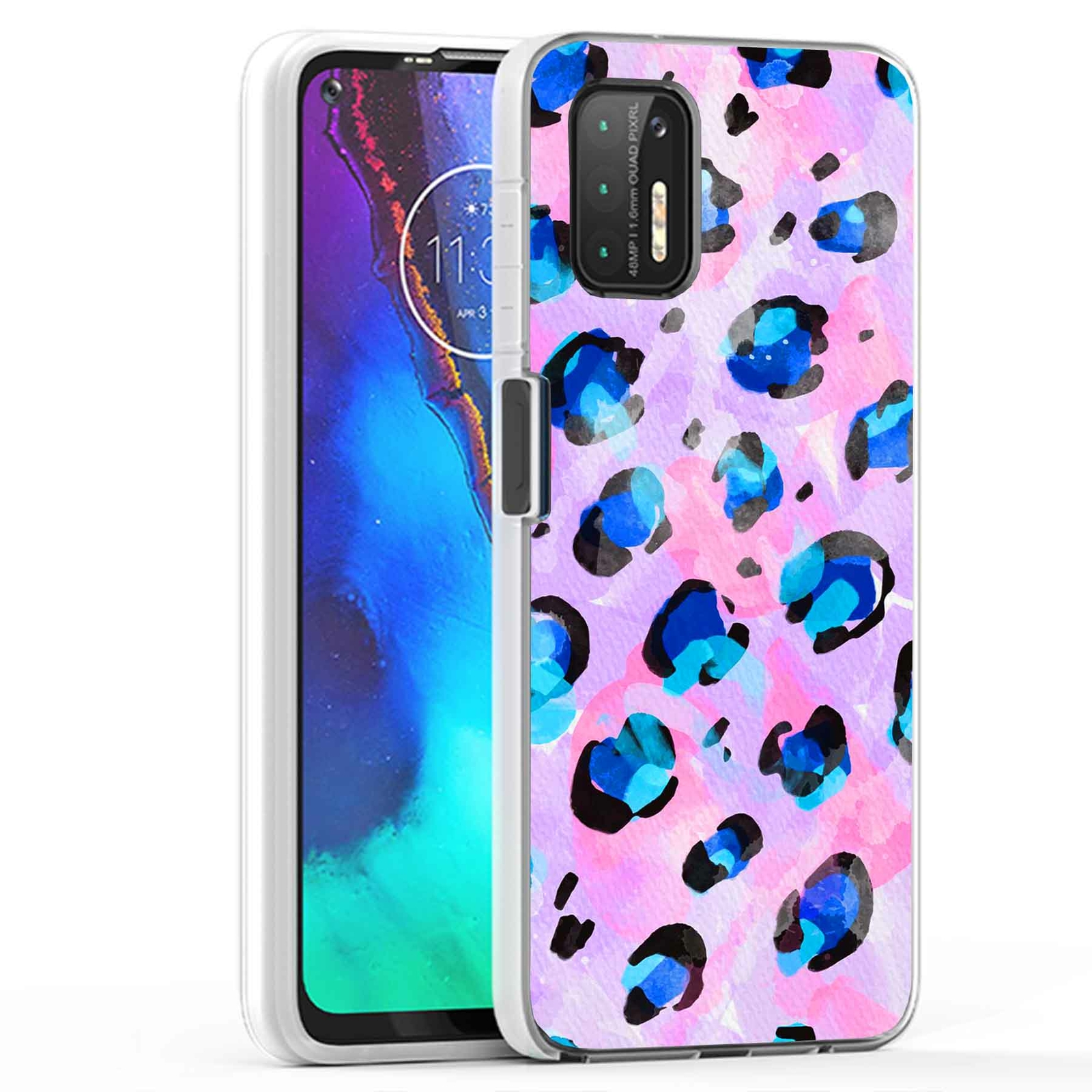 Phone Case Cover for Motorola Moto G Stylus 2021,Watercolor Design 3 Print, USA-image