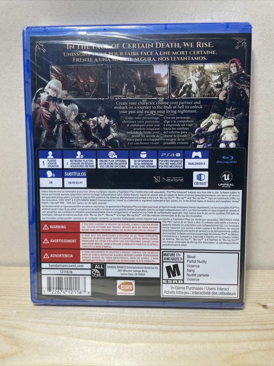 Code Vein (PS4) BRAND NEW / Region Free