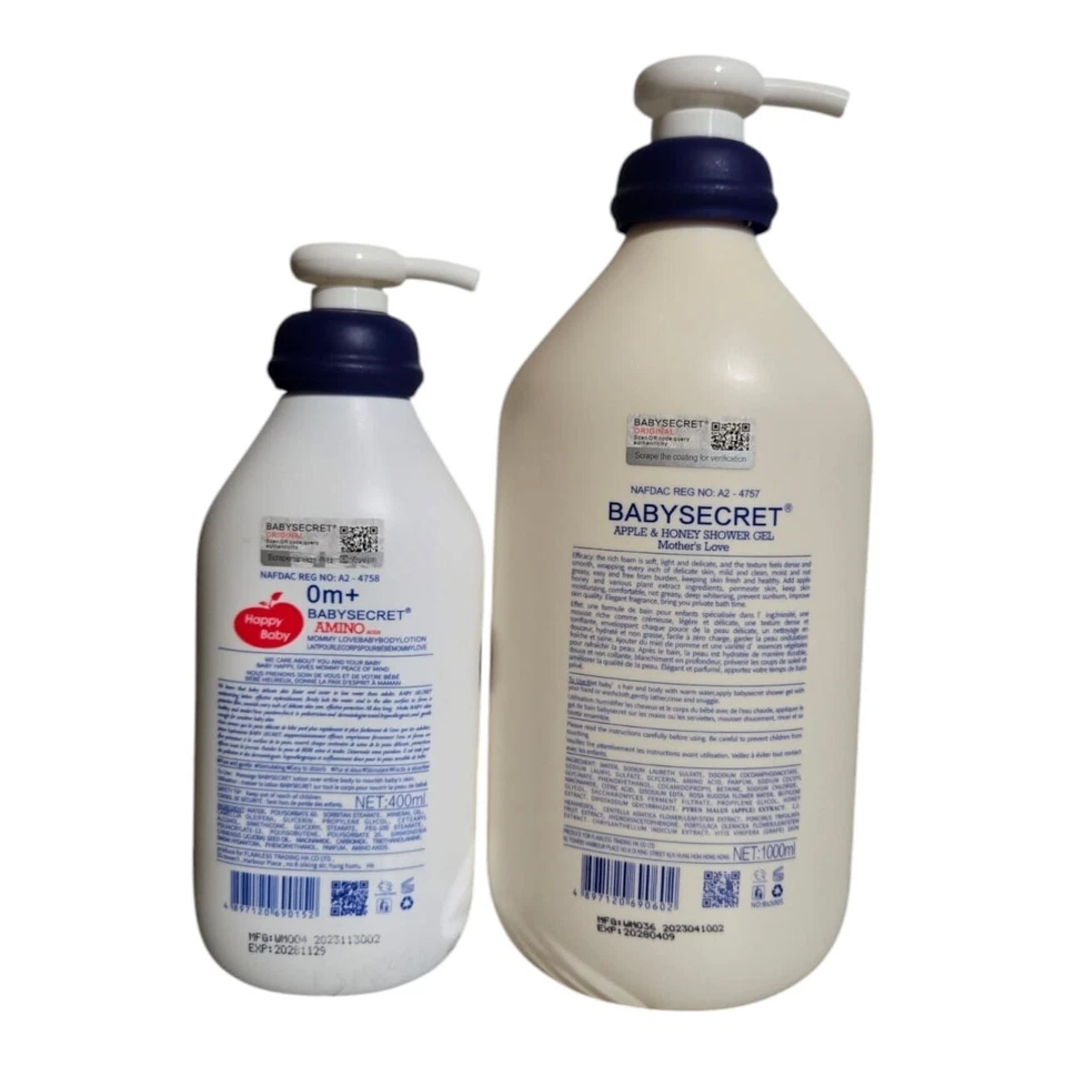 Gel de ducha Baby Secret manzana y miel, loción de aminoácidos. Protege desde el día Foto 2 de 4