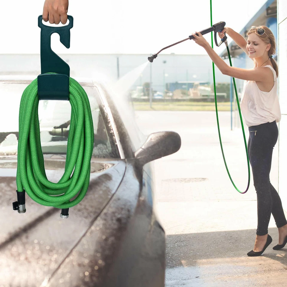 Garden Hose Hanger Spigot/Wall Mount Water Hose Holder Hook Dark Green - Image 3 of 4