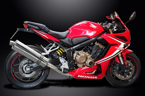 Silenciador de escape completo Honda CBR650R 2019-2021 4-1 18" ovalado de acero inoxidable - Imagen 5 de 5