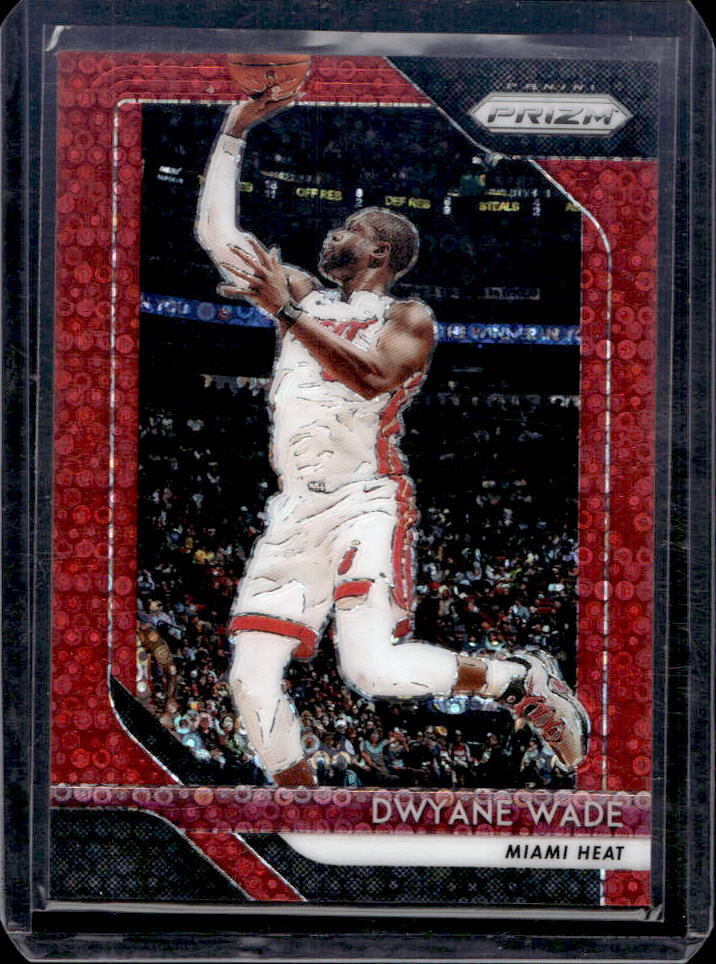 2018-19 Panini Prizm Dwyane Wade Fast Break Red Prizm Parallel #017/125 Heat