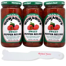 Howard's Sweet Pepper Relish,11 oz (Pack of 3) BONUS SPREADER