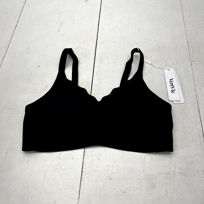 Vertvie Black Seamless Scalloped Push Up Bralette Women's Size X-Large NEW