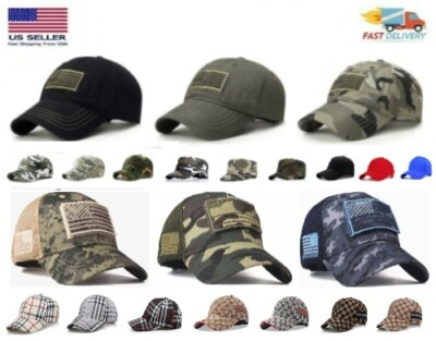 #ad Military Cap Baseball Caps Cabbie Bonnie Hat Cotton Flag Plaid Adjustable $8.95