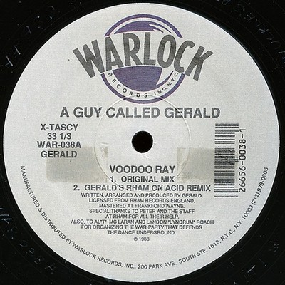 A Guy Called Gerald - Voodoo Ray - USA 12'' Vinyl - 1989 - Warlock Records
