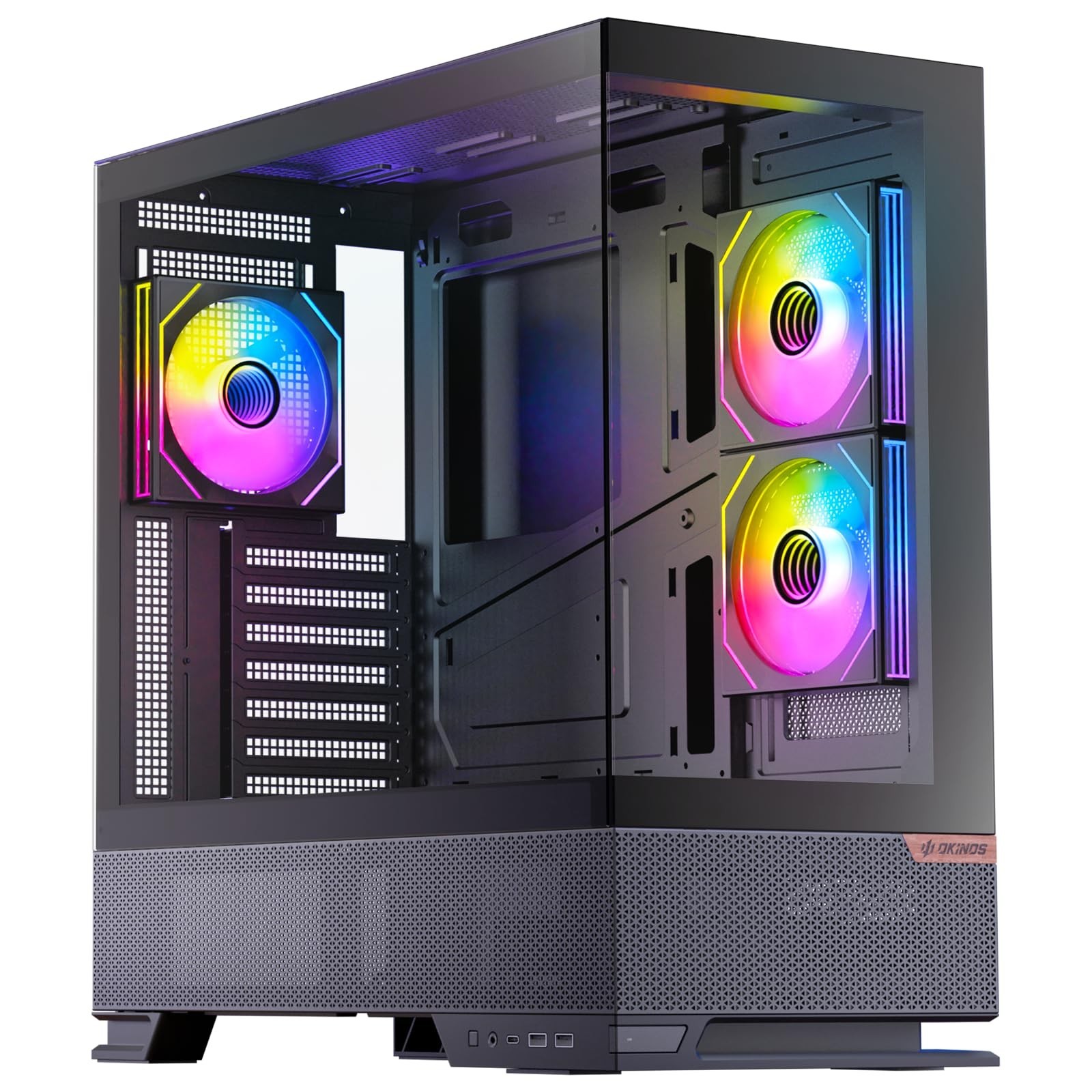 Okinos Aqua 6 Infinity, ATX PC Case, 3 × 120mm Infinity ARGB PWM Fans Pre-I