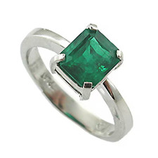 Art Deco 4.10 Ct Natural Emerald Vintage Engagement Ring 925 Sterling Silver