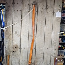 Vintage Unbranded Tan Leather Belt Size 44-46 Made in USA Western Casual Buckle