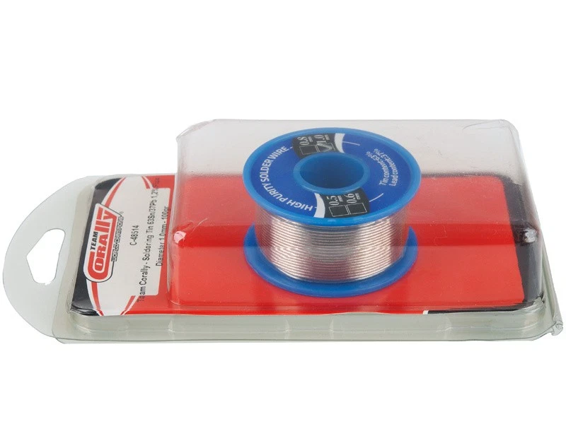 Team Corally Soldering Tin 63Sn/37Pb 1,2% Flux  Durchmesser 1.0mm  100gr Lötzinn - Bild 3 von 3