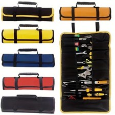 22 Pocket Canvas Chisel Spanner Screwdriver Tool Roll Up Fold Storage Case Bag