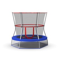 SKYWALKER TRAMPOLINES MINI TRAMPOLINE WITH ENCLOSURE NET - BLUE - Scratch  Dent
